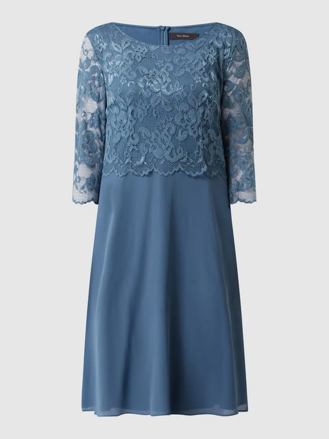 Vera Mont Cocktailkleid Aus Spitze Und Chiffon - Rauchblau 2 Vera Mont Cocktailkleid Aus Spitze Und Chiffon - Rauchblau – Bild 2