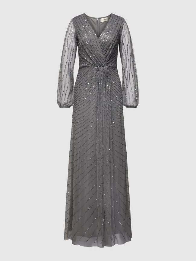 LACE & BEADS Abendkleid Mit Paillettenbesatz - Anthrazit 2 LACE & BEADS Abendkleid Mit Paillettenbesatz - Anthrazit – Bild 2