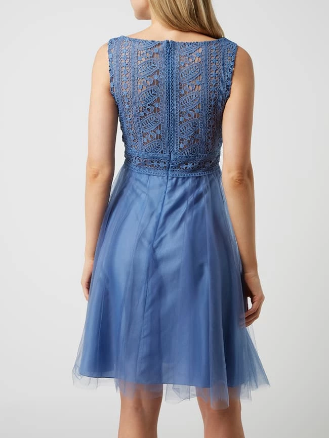 Luxuar Cocktailkleid Aus Mesh Und Spitze - Bleu 5 Luxuar Cocktailkleid Aus Mesh Und Spitze - Bleu – Bild 5