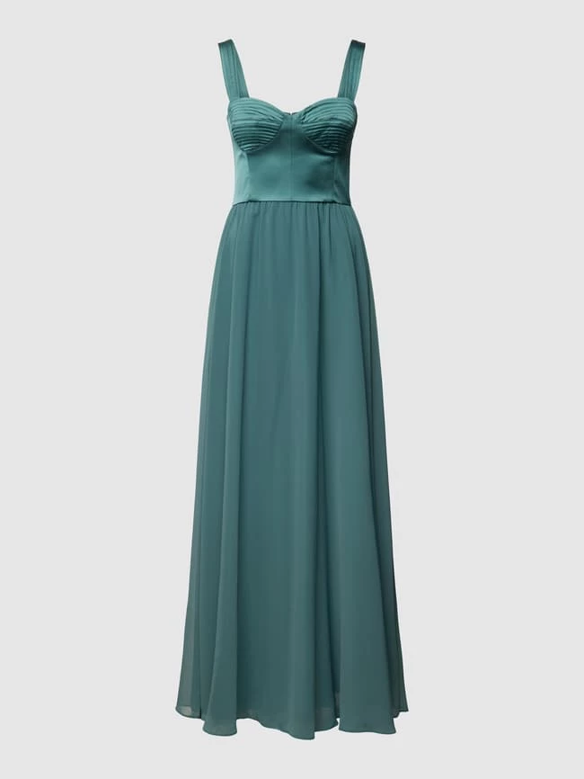 Swing Abendkleid Mit Breiten Trägern - Grün 2 Swing Abendkleid Mit Breiten Trägern - Grün – Bild 2