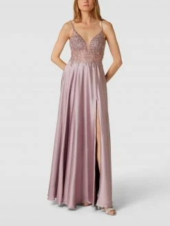 Jake*s-shop 48 Luxuar Abendkleid Mit Ziersteinbesatz - Mauve