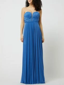 TROYDEN COLLECTION Off-Shoulder-Abendkleid Mit Plisseefalten - Rauchblau