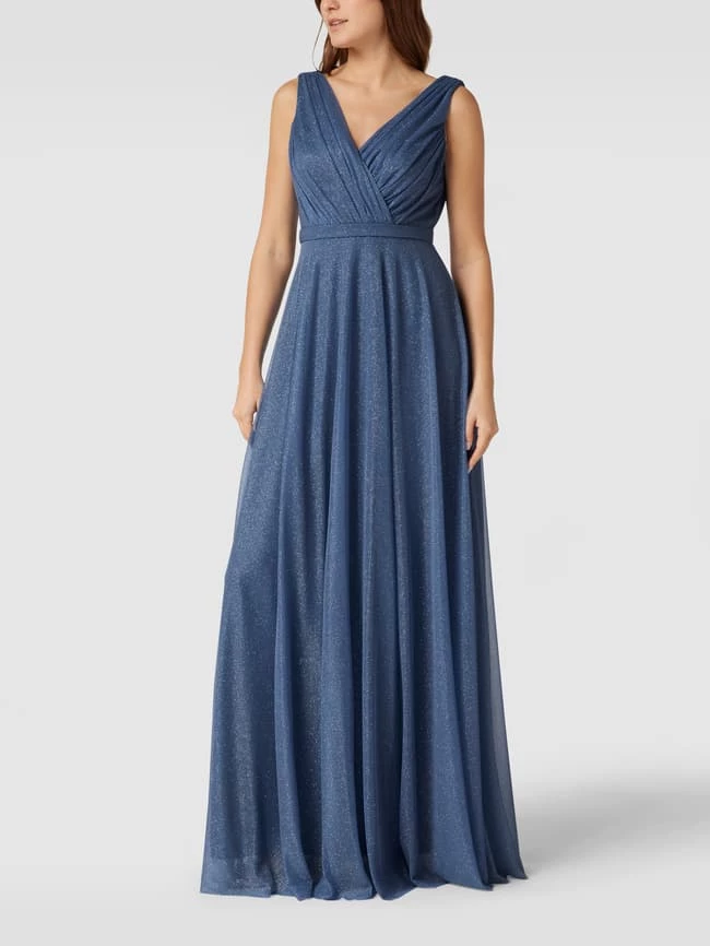TROYDEN COLLECTION Abendkleid Mit Schimmernder Optik - Bleu 1 TROYDEN COLLECTION Abendkleid Mit Schimmernder Optik - Bleu