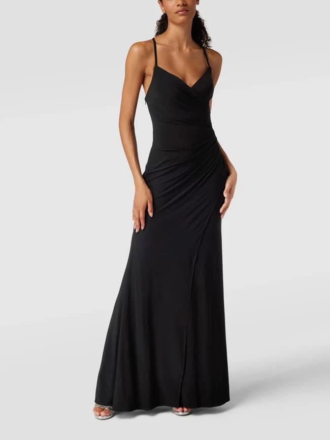 Luxuar Abendkleid Mit Gelegten Falten - Schwarz 1 Luxuar Abendkleid Mit Gelegten Falten - Schwarz