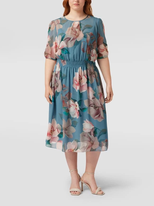 Swing Curve Cocktailkleid Mit Floralem Muster - Bleu 4 Swing Curve Cocktailkleid Mit Floralem Muster - Bleu – Bild 4
