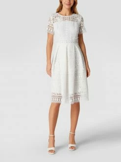 Swing Cocktailkleid Mit Floraler Spitze - Offwhite