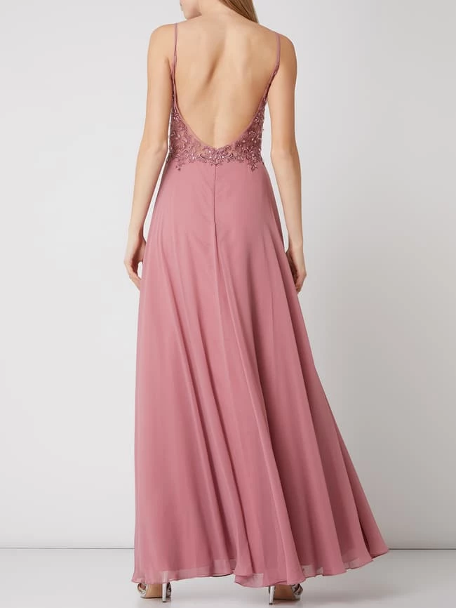Luxuar Abendkleid Mit Zierborten Und Pailletten - Altrosa 4 Luxuar Abendkleid Mit Zierborten Und Pailletten - Altrosa – Bild 4