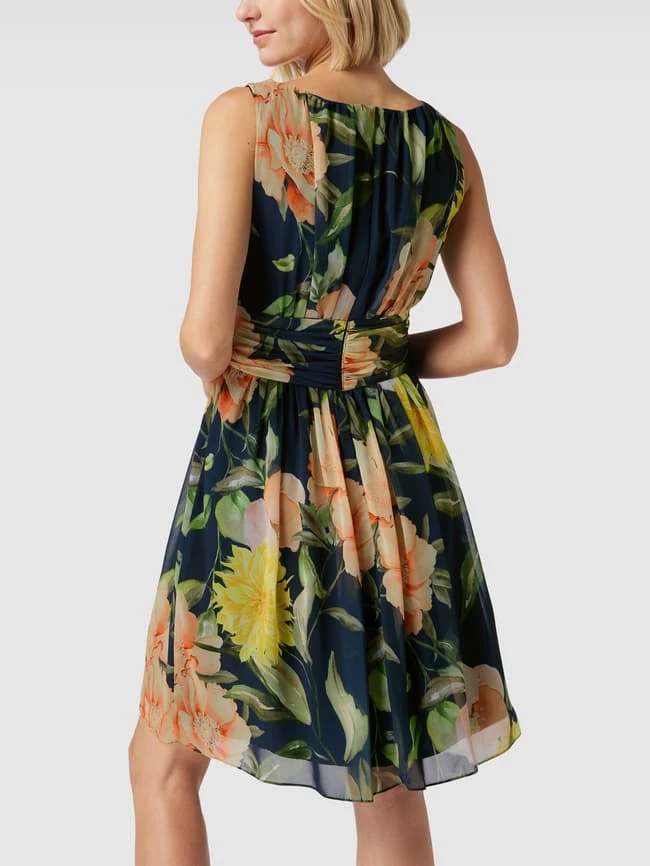 Swing Cocktailkleid Mit Floralem Allover-Muster - Dunkelblau 5 Swing Cocktailkleid Mit Floralem Allover-Muster - Dunkelblau – Bild 5