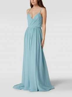 Vera Wang Bride Abendkleid Mit V-Ausschnitt Modell 'Joelle' - Hellblau