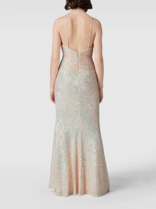 Mascara Abendkleid Mit Pailletten - Metallic Beige 5 Mascara Abendkleid Mit Pailletten - Metallic Beige – Bild 5