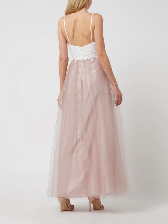 Luxuar Abendkleid Aus Spitze Und Tüll - Rosé 4 Luxuar Abendkleid Aus Spitze Und Tüll - Rosé – Bild 4