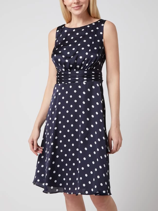 Christian Berg Cocktail Cocktailkleid Aus Satin - Marineblau 4 Christian Berg Cocktail Cocktailkleid Aus Satin - Marineblau – Bild 4