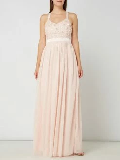 Jake*s Cocktail Abendkleid Mit Pailletten - Metallic Rosa