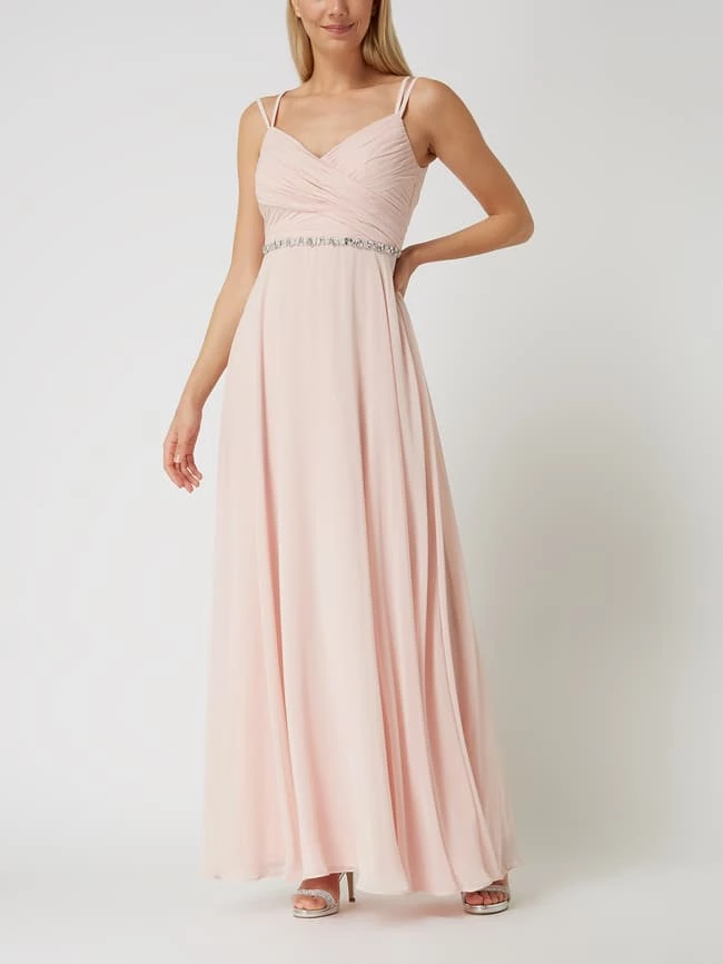 Jake*s Cocktail Abendkleid Aus Chiffon Mit Strasssteinen - Altrosa Meliert 1 Jake*s Cocktail Abendkleid Aus Chiffon Mit Strasssteinen - Altrosa Meliert