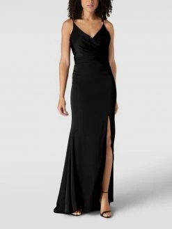 Mascara Abendkleid Mit Gelegten Falten - Schwarz