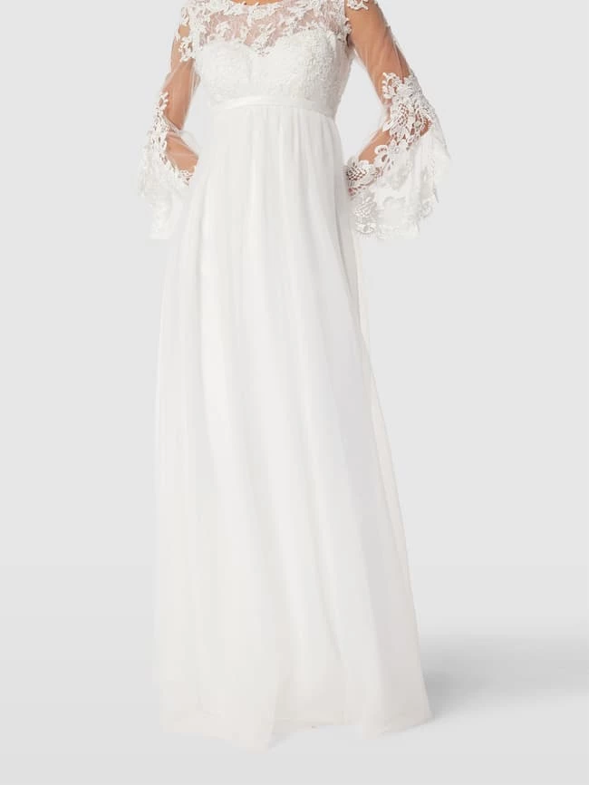 Luxuar Abendkleid Mit Spitzenbesatz - Offwhite 3 Luxuar Abendkleid Mit Spitzenbesatz - Offwhite – Bild 3