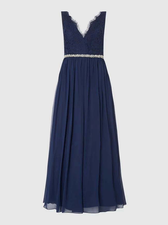 My Mascara Curves PLUS SIZE Abendkleid Mit Floralen Stickereien - Dunkelblau 1 My Mascara Curves PLUS SIZE Abendkleid Mit Floralen Stickereien - Dunkelblau