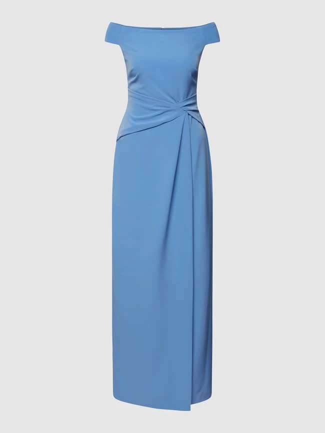 Lauren Ralph Lauren Abendkleid Mit Drapierung - Rauchblau 2 Lauren Ralph Lauren Abendkleid Mit Drapierung - Rauchblau – Bild 2