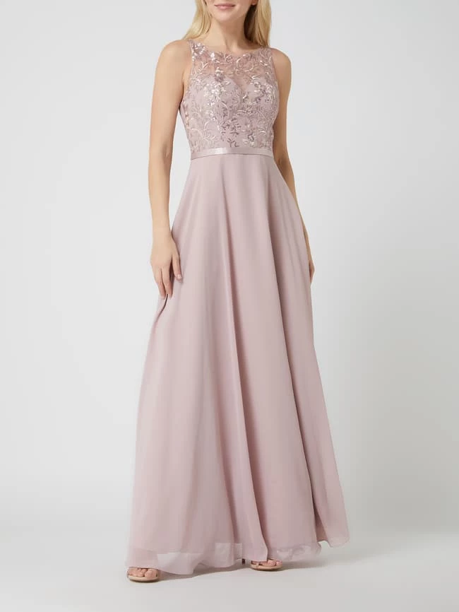 Luxuar Abendkleid Mit Pailletten - Mauve 1 Luxuar Abendkleid Mit Pailletten - Mauve