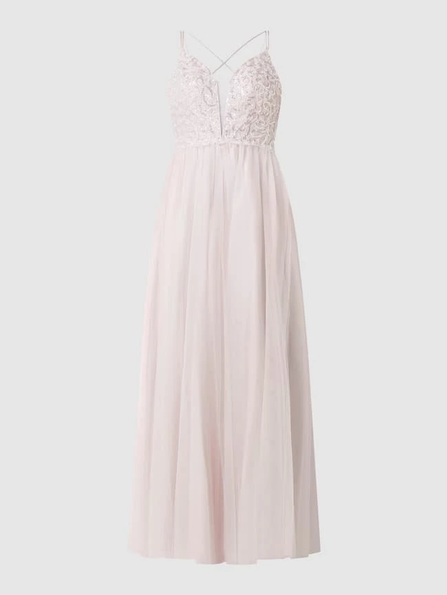 Laona Abendkleid Aus Tüll Mit Spaghettiträgern - Hellrosa 2 Laona Abendkleid Aus Tüll Mit Spaghettiträgern - Hellrosa – Bild 2