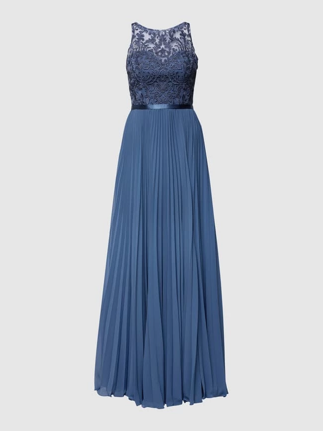 Luxuar Abendkleid In Maxilänge Mit Floraler Spitze - Blau 2 Luxuar Abendkleid In Maxilänge Mit Floraler Spitze - Blau – Bild 2
