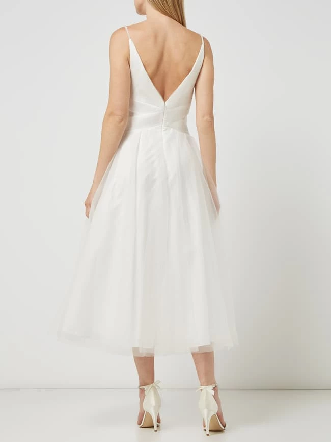 Mascara Cocktailkleid Mit Drapierungen - Offwhite 4 Mascara Cocktailkleid Mit Drapierungen - Offwhite – Bild 4