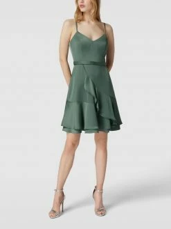 V.M. Cocktailkleid Mit Volantrock - Grün