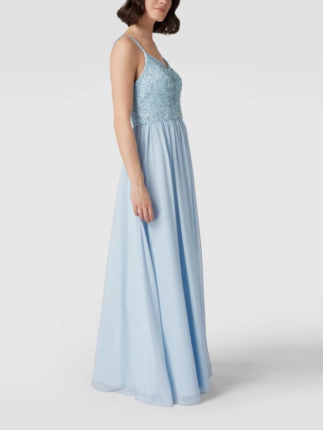 Mascara Abendkleid Mit Pailletten Und Ziersteinen - Bleu 4 Mascara Abendkleid Mit Pailletten Und Ziersteinen - Bleu – Bild 4