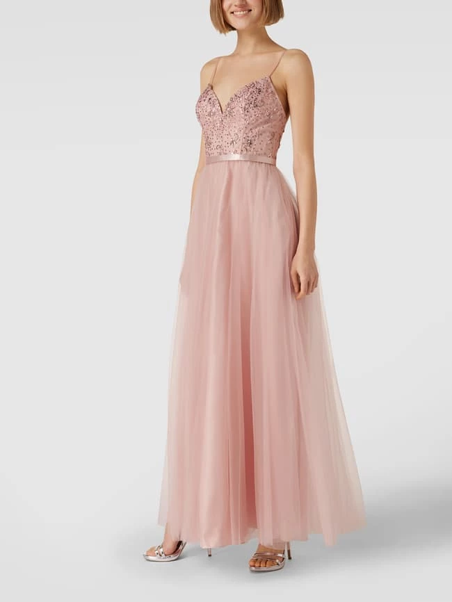 Laona Abendkleid Mit Zierbesatz - Altrosa 1 Laona Abendkleid Mit Zierbesatz - Altrosa