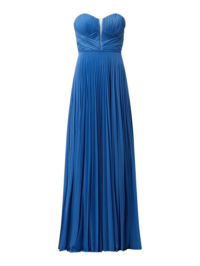TROYDEN COLLECTION Off-Shoulder-Abendkleid Mit Plisseefalten - Rauchblau 2 TROYDEN COLLECTION Off-Shoulder-Abendkleid Mit Plisseefalten - Rauchblau – Bild 2