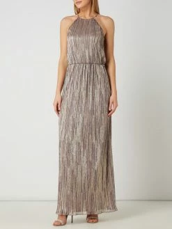 Swing Abendkleid Mit Effektgarn - Gold