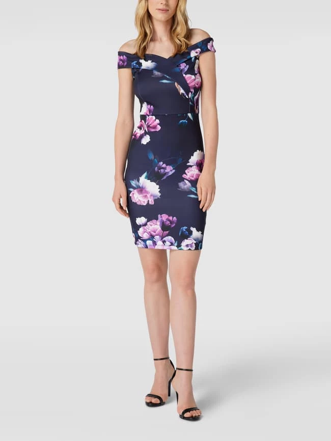 Lipsy Cocktailkleid Mit Gehschlitz - Marineblau 1 Lipsy Cocktailkleid Mit Gehschlitz - Marineblau