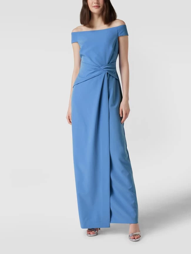 Lauren Ralph Lauren Abendkleid Mit Drapierung - Rauchblau 4 Lauren Ralph Lauren Abendkleid Mit Drapierung - Rauchblau – Bild 4