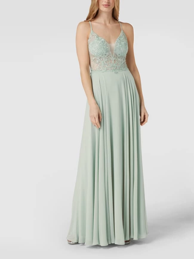 Luxuar Abendkleid Mit Zierbesatz - Grün 4 Luxuar Abendkleid Mit Zierbesatz - Grün – Bild 4