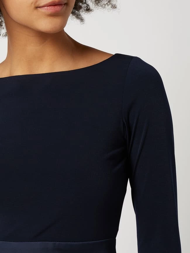 Swing Cocktailkleid Mit 3/4-Arm - Dunkelblau 3 Swing Cocktailkleid Mit 3/4-Arm - Dunkelblau – Bild 3