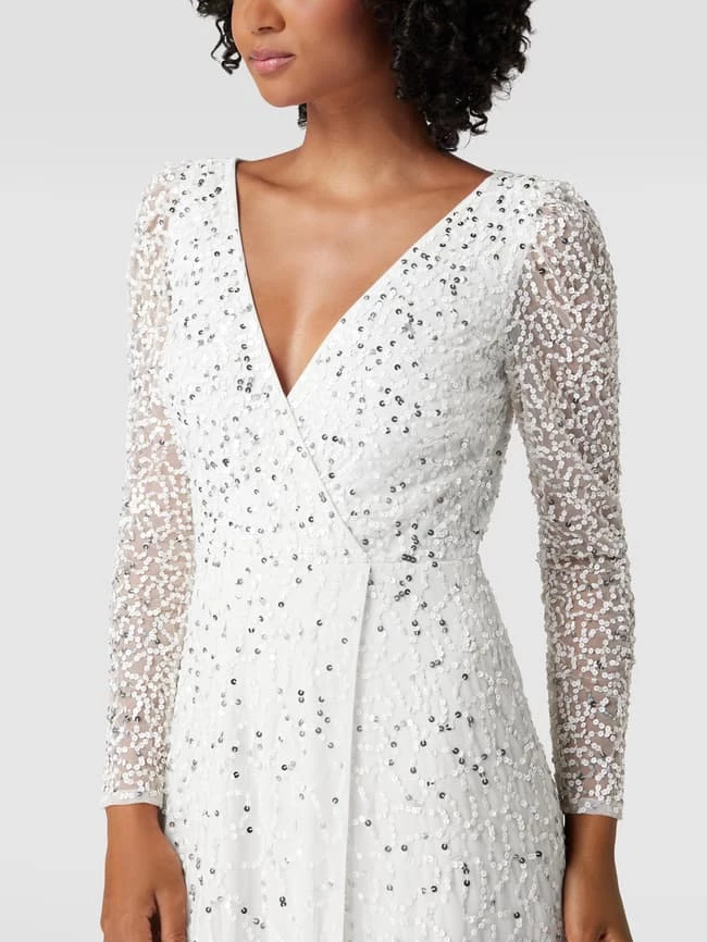 LACE & BEADS Abendkleid In Maxilänge Mit Paillettenbesatz - Offwhite 6 LACE & BEADS Abendkleid In Maxilänge Mit Paillettenbesatz - Offwhite – Bild 6