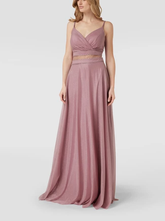 TROYDEN COLLECTION Abendkleid Mit Semitransparentem Einsatz - Mauve 4 TROYDEN COLLECTION Abendkleid Mit Semitransparentem Einsatz - Mauve – Bild 4