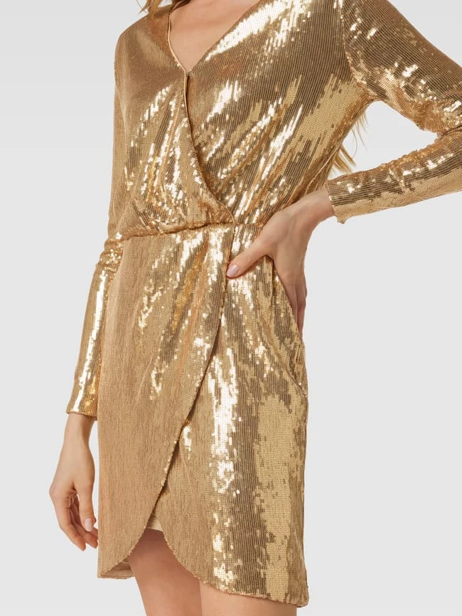 BOSS Knielanges Kleid Mit Paillettenbesatz Modell 'Epalleta' - Gold 3 BOSS Knielanges Kleid Mit Paillettenbesatz Modell 'Epalleta' - Gold – Bild 3