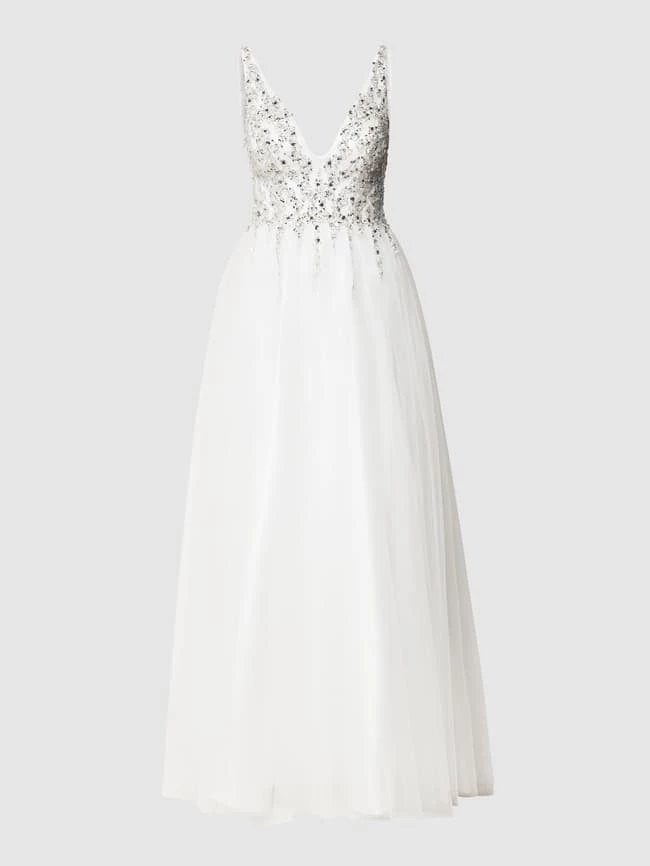 Mascara Abendkleid In Maxilänge Aus Tüll - Offwhite 2 Mascara Abendkleid In Maxilänge Aus Tüll - Offwhite – Bild 2