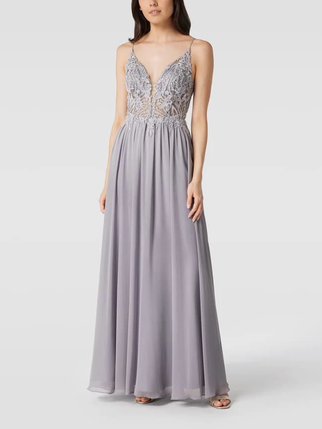 Laona Abendkleid Mit Ziersteinbesatz - Silber 1 Laona Abendkleid Mit Ziersteinbesatz - Silber