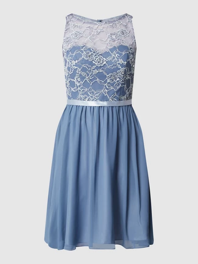 Luxuar Cocktailkleid Aus Spitze Und Chiffon - Bleu 2 Luxuar Cocktailkleid Aus Spitze Und Chiffon - Bleu – Bild 2