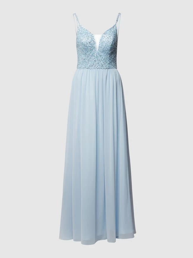 Mascara Abendkleid Mit Pailletten Und Ziersteinen - Bleu 2 Mascara Abendkleid Mit Pailletten Und Ziersteinen - Bleu – Bild 2