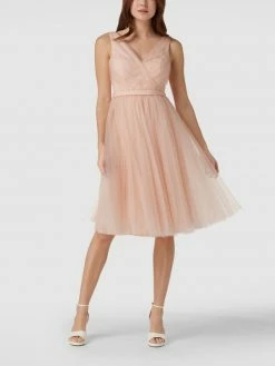 TROYDEN COLLECTION Cocktailkleid Mit Glitzer-Effekt - Rosé