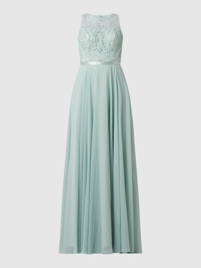 Luxuar Abendkleid Mit Zierbesatz - Hellgrün 2 Luxuar Abendkleid Mit Zierbesatz - Hellgrün – Bild 2
