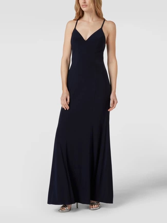 Luxuar Abendkleid Mit Zierbesatz - Dunkelblau 4 Luxuar Abendkleid Mit Zierbesatz - Dunkelblau – Bild 4