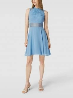 V.M. Cocktailkleid Mit Strukturmuster - Hellblau
