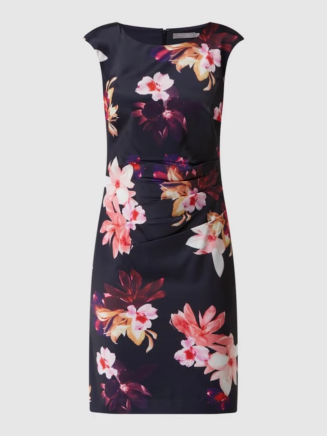 Christian Berg Cocktail Cocktailkleid Mit Floralem Muster - Marineblau Meliert 2 Christian Berg Cocktail Cocktailkleid Mit Floralem Muster - Marineblau Meliert – Bild 2