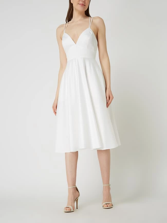 Jake*s Cocktail Cocktailkleid Aus Satin - Ecru 1 Jake*s Cocktail Cocktailkleid Aus Satin - Ecru