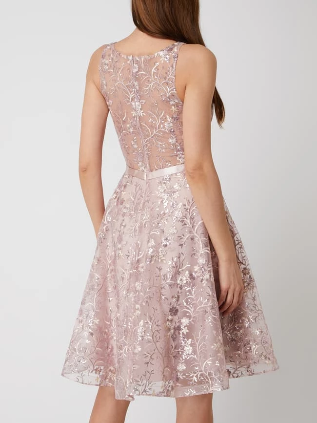 Luxuar Cocktailkleid Aus Organza Mit Stickereien - Mauve 5 Luxuar Cocktailkleid Aus Organza Mit Stickereien - Mauve – Bild 5