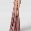 Swing Abendkleid Mit Taillenpasse - Rosé